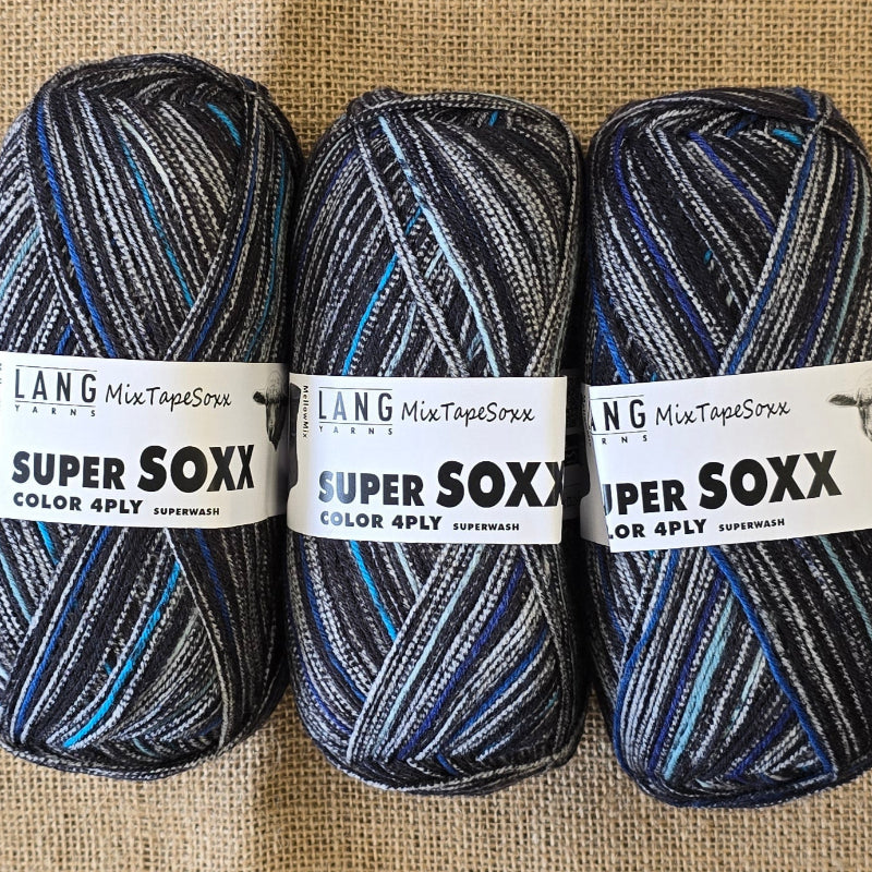 Lang Yarns MixTape Super Soxx 4-Ply - 452 Mellow Mix – True North