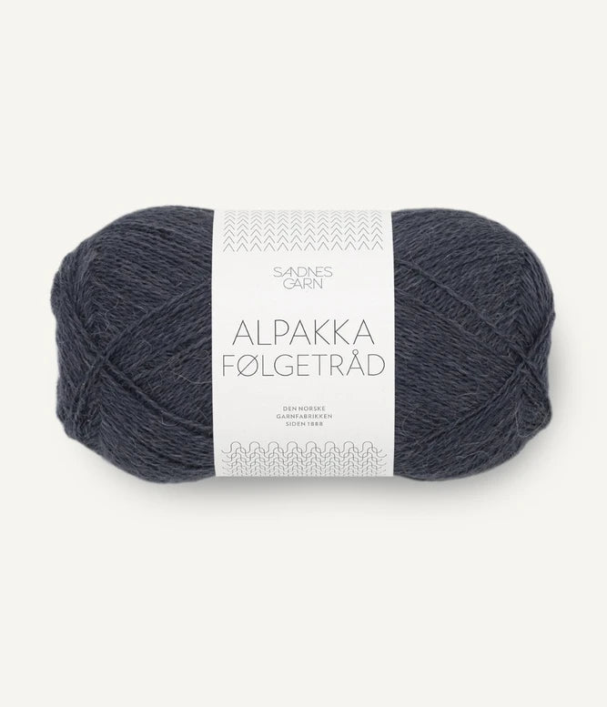 SandnesGarn Alpakka Folgetrad - 6581 Dark Grey-Blue – True SandnesGarn Alpakka Folgetrad - 6581 Dark Grey-Blue – True
