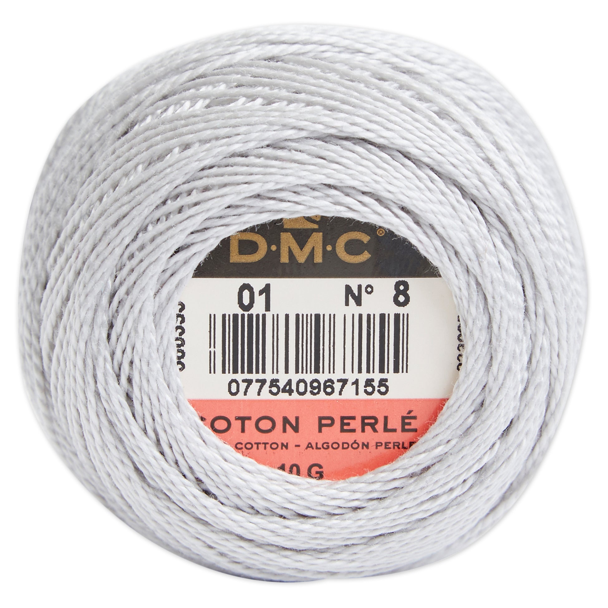 DMC Pearl Cotton, Size 8 - 01 Rain – True North Yarn Co.