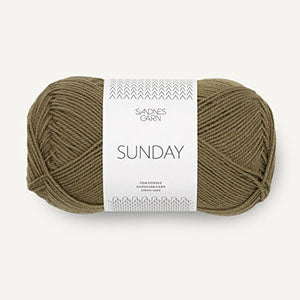 SandnesGarn Sunday - 9873 Dark Olive – True North Yarn Co.