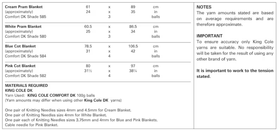 King cole knitting pattern 3506 hotsell
